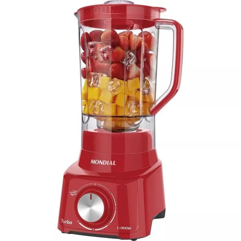 Liquidificador 05 Velocidades   900w L900 Vermelho Mondial
