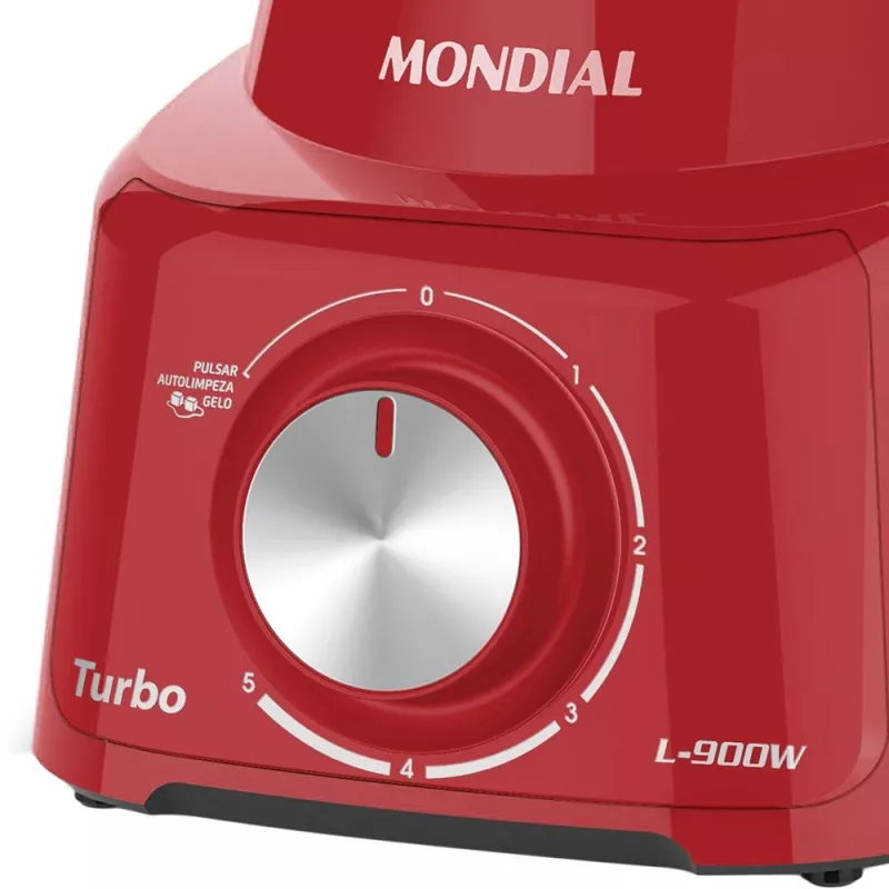 Liquidificador 05 Velocidades   900w L900 Vermelho Mondial