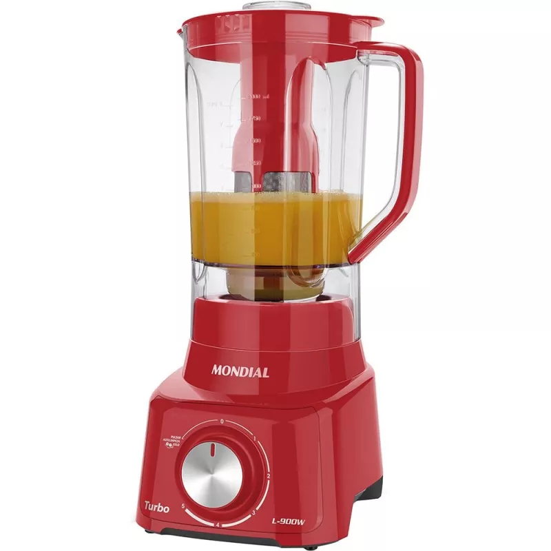 Liquidificador 05 Velocidades   900w L900 Vermelho Mondial