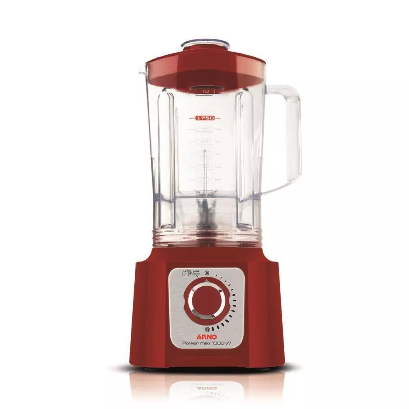 Liquidificador 15 Velocidades 1000w Power Max Vermelho Arno