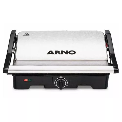 Grill 1100w dual inox preto e inox arno
