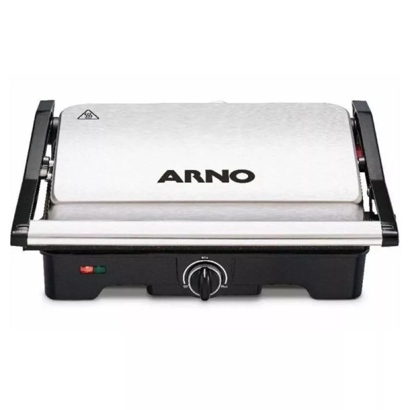 Grill 1100w dual inox preto e inox arno