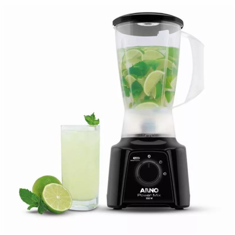 Liquidificador 02 velocidades   550w power mix preto arno