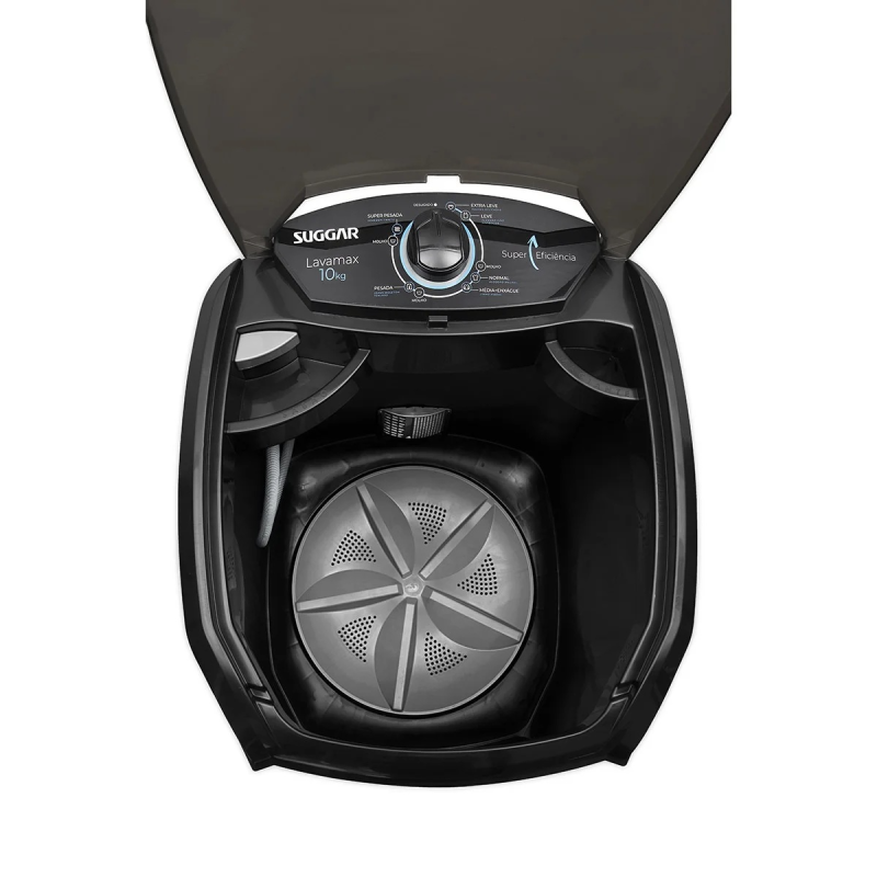 Lavadora de roupas tanquinho 10kg lx1022 preta