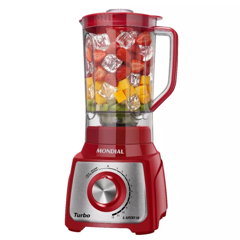 Liquidificador 12 Velocidades 1200w L-1200ri Vermelho Mondial