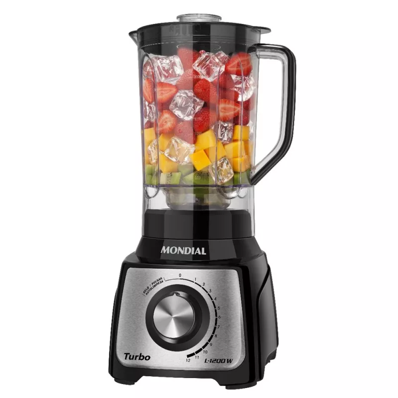 Liquidificador 12 Velocidades 1200w L-1200bi Preto Mondial