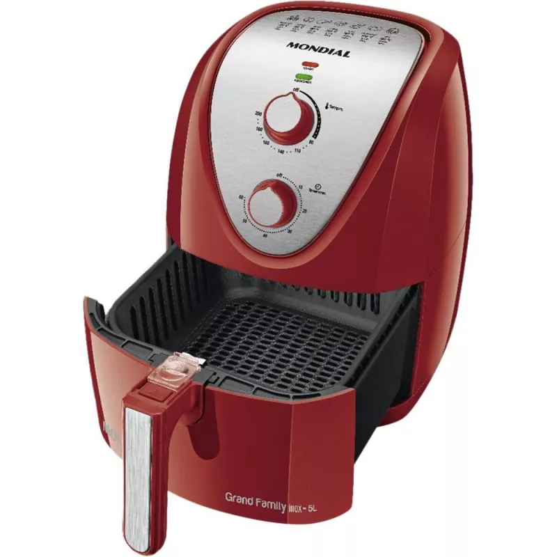 Fritadeira Air Fryer 1900w 5,0l Grand Family Afn50ri Vermelha Mondial