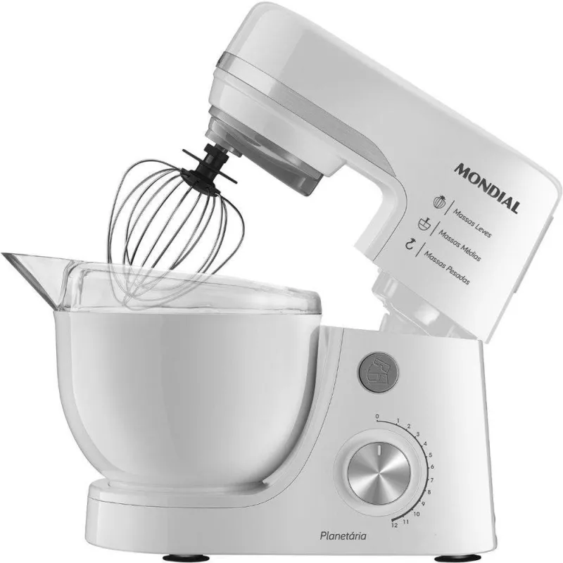Batedeira 12 Velocidades 700w Planetaria Bp03w Branca Mondial