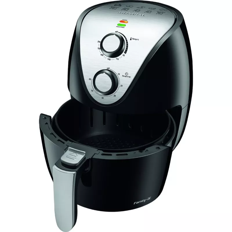 Fritadeira air fryer 1500w 3,5l family iv af30i preta mondial