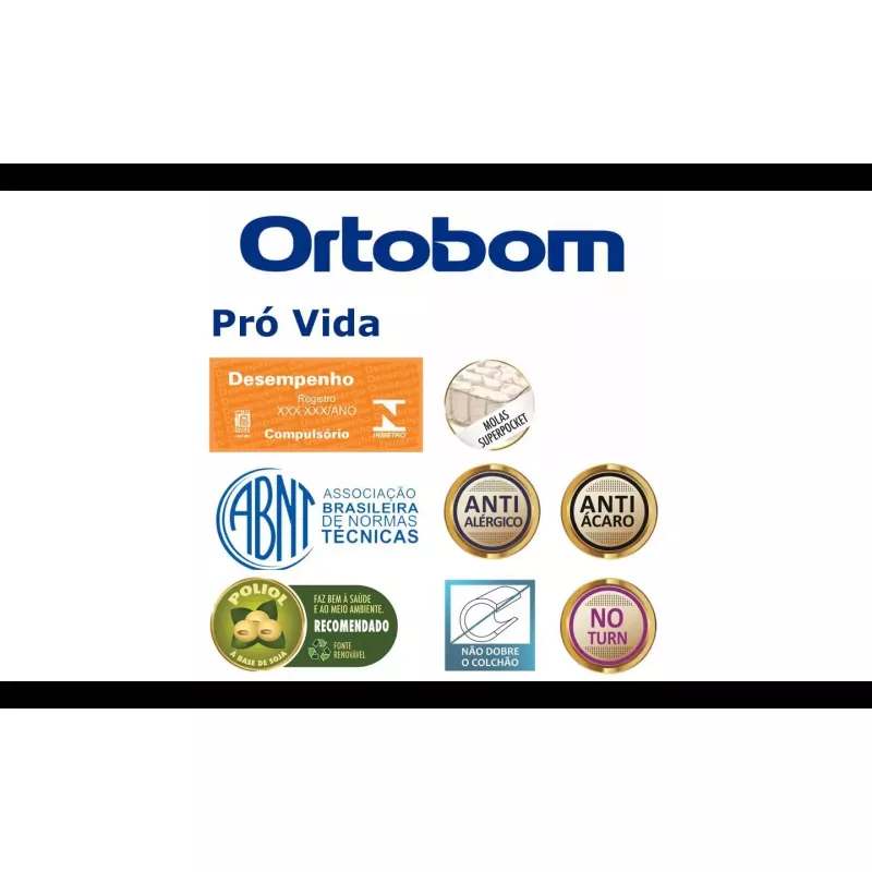 Colchao Pro Vida Superpocket P52 30x188x138 Ortobom