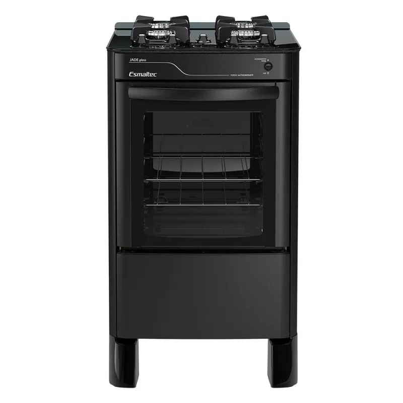 Fogão 4 Bocas Mesa Vidro Jade Glass Preto Esmaltec