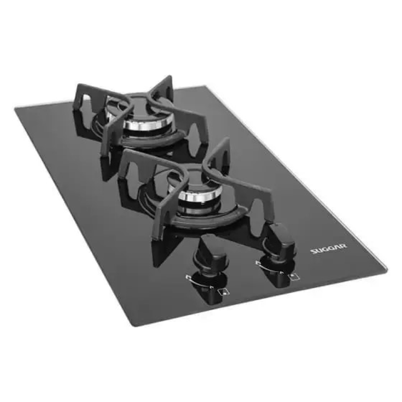 Cooktop 2 bocas a gás glass fg2002fvp preto