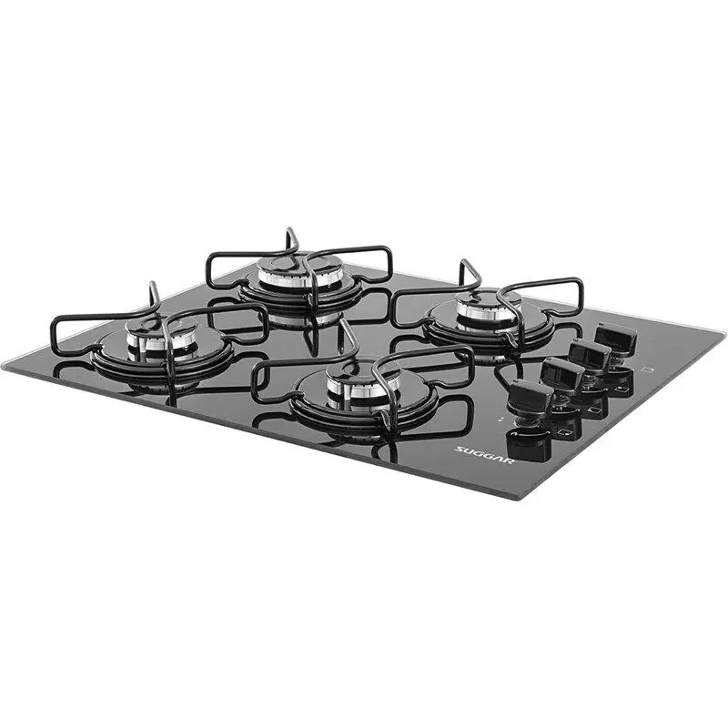Cooktop 4 bocas a gás glass fg4004avp preto
