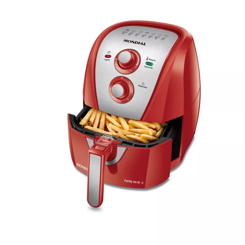 Fritadeira Air Fryer 1500w 4,0l Family Afn40fr Vermelha Mondial