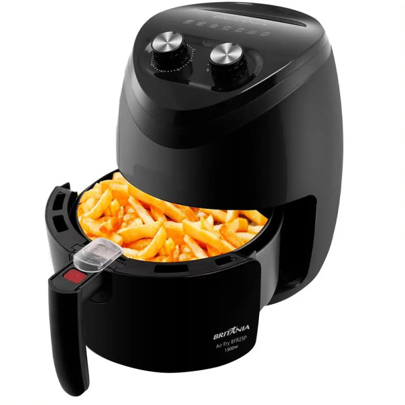 Fritadeira Air Fryer 1500w 4,0l Bfr25p Preta Britania