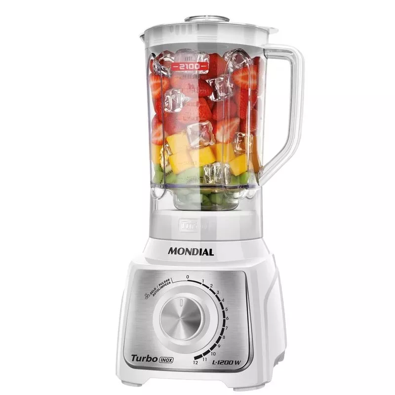 Liquidificador 12 velocidades 1200w l-1200wi branco mondial