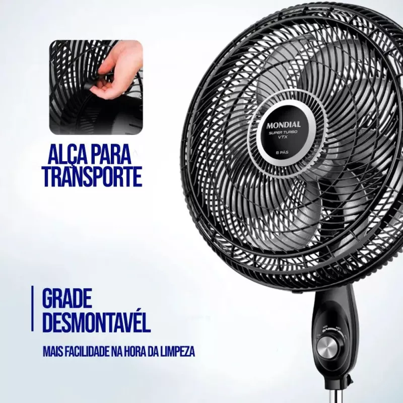 Ventilador Coluna 40cm 140w Vtx40c Preto Mondial