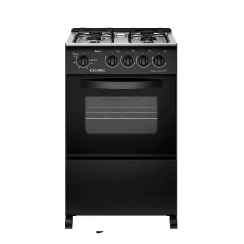 Fogão 4 Bocas Mesa Inox Bali Preto Esmaltec