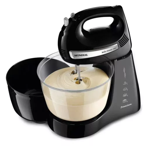 Batedeira 04 velocidades 500w bella massa b23np preta
