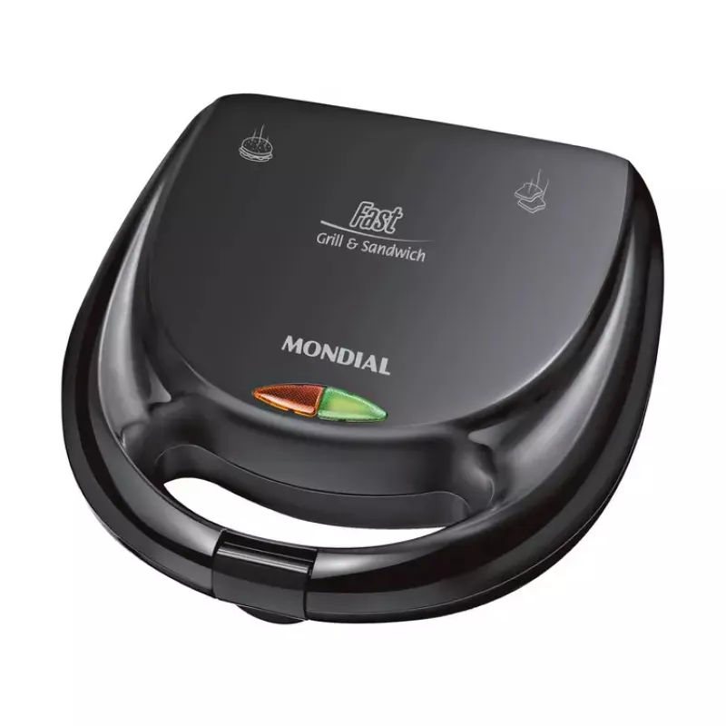 Sanduicheira 750w Fast Grill S12 Preta Mondial