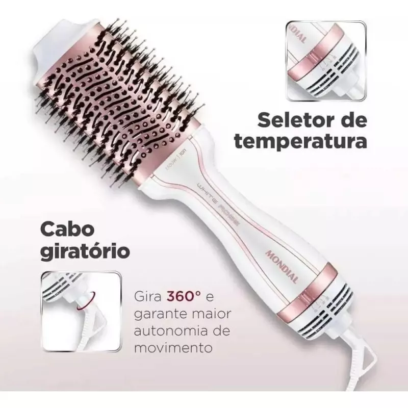 Escova Secadora 1200w Es50 White Rose Mondial