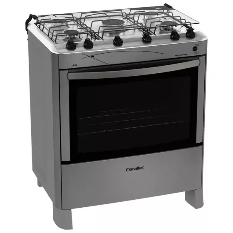 Fogão 5 Bocas Mesa Inox Jade Inox Esmaltec