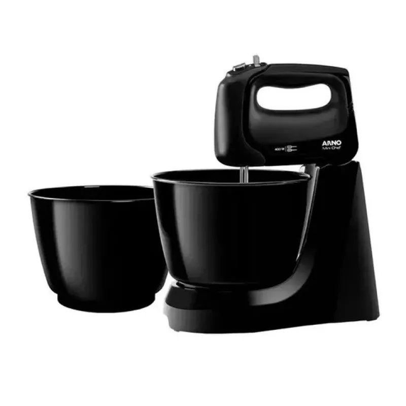 Batedeira 04 velocidades 400w mini chef hm11 preta arno