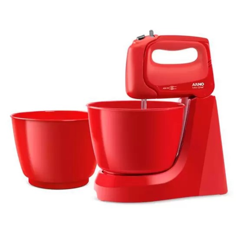 Batedeira 04 velocidades 400w mini chef hm12 vermelha