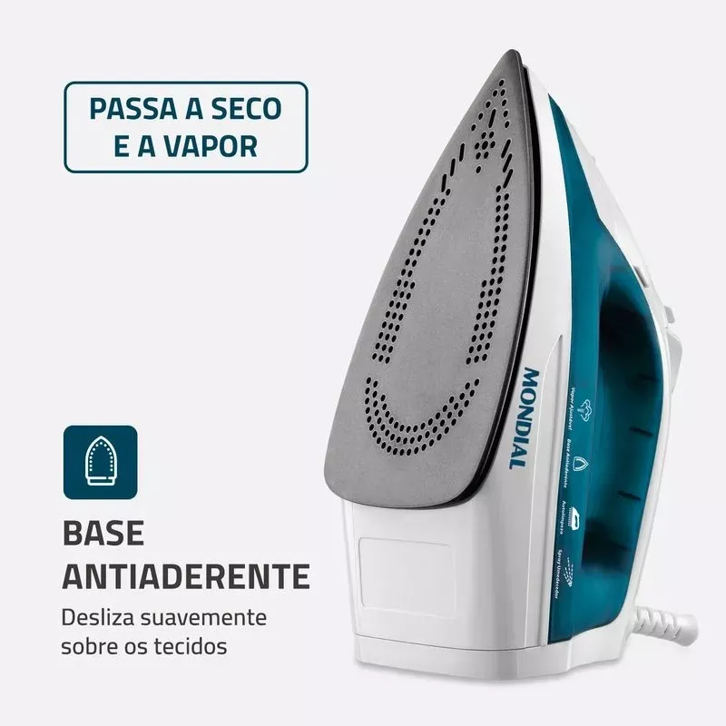Ferro a vapor f32 azul mondial