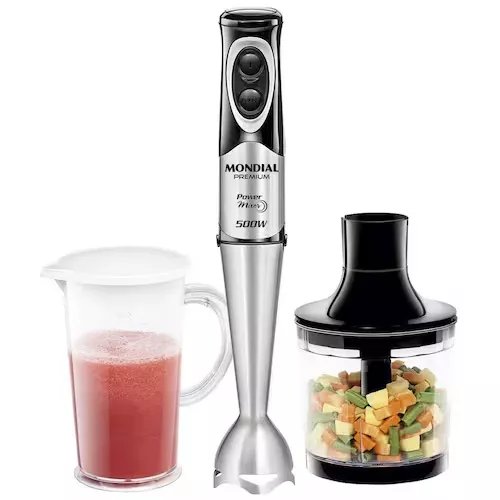 Mixer e processador 500w m07 preto inox