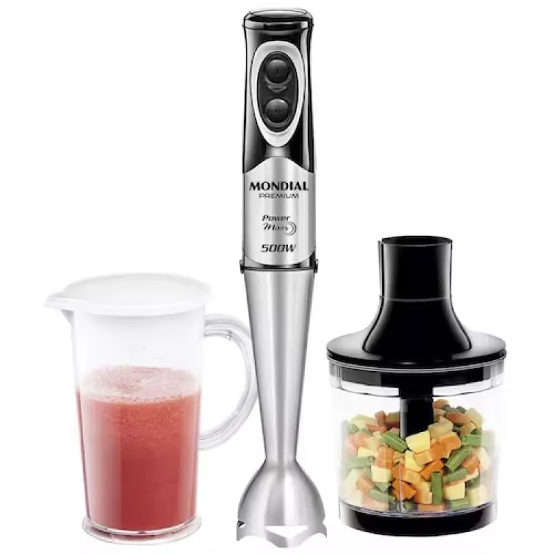 Mixer e processador 500w m07 preto inox mondial