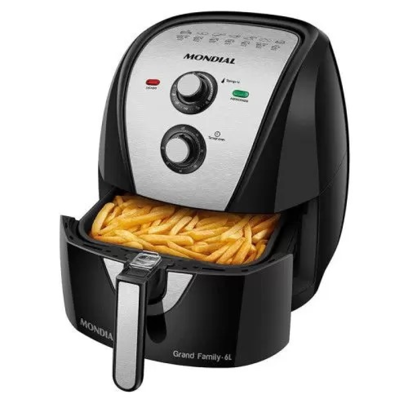 Fritadeira air fryer 1900w 6,0l grand family afn60bi pr