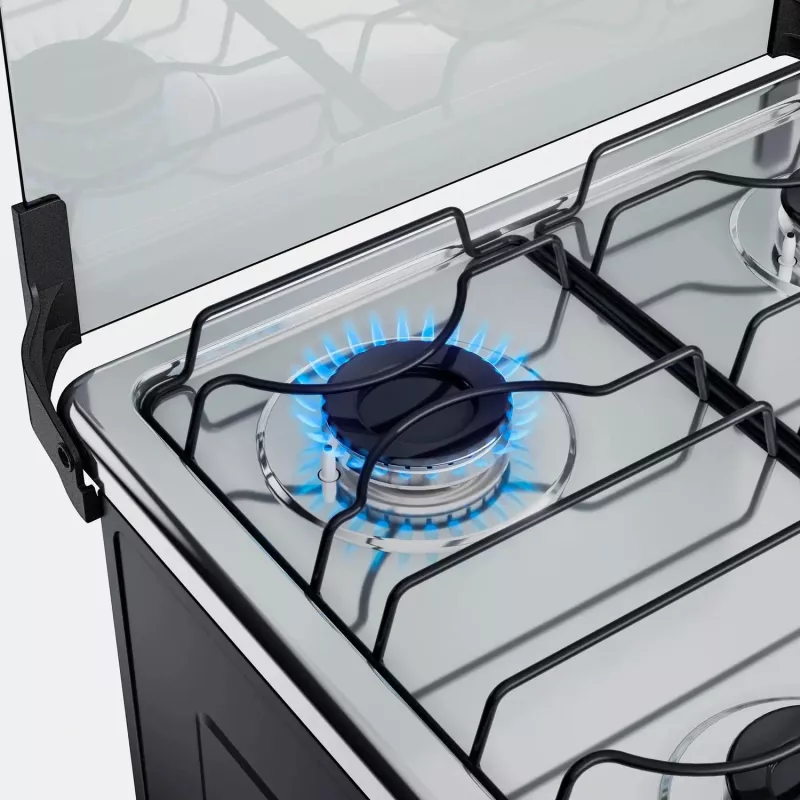 Fogão 4 Bocas Mesa Inox Agile Preto Atlas