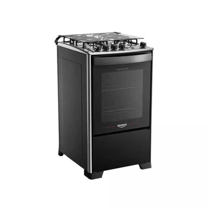 Fogão 4 Bocas Mesa Inox Magister Preto Dako