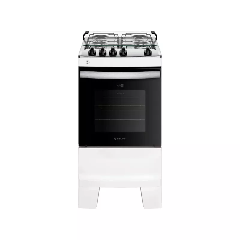 Fogão 4 Bocas Mesa Inox Agile Branco Atlas