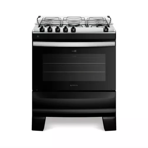 Fogão 5 bocas mesa inox agile preto