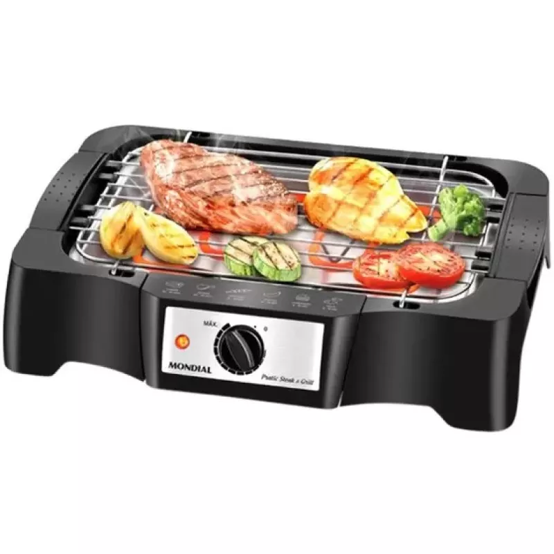 Churrasqueira Elétrica 1500w Ch07 Preta Mondial