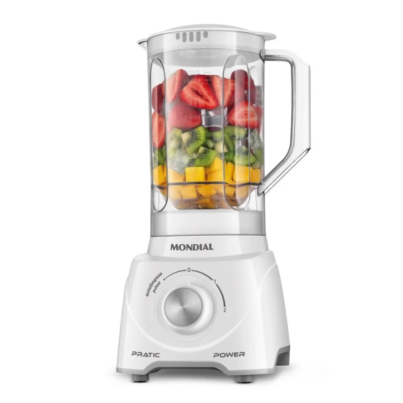 Liquidificador 02 Velocidades   550w L97w Branco Mondial