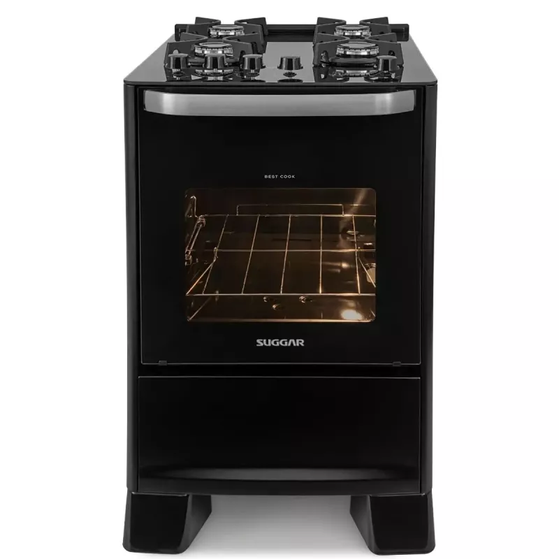 Fogão 4 Bocas Mesa Vidro Best Cook Fgvbg410 Preto Suggar