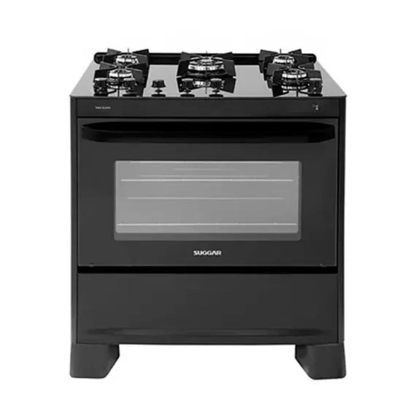 Fogão 5 bocas mesa vidro neo fgvng510 preto
