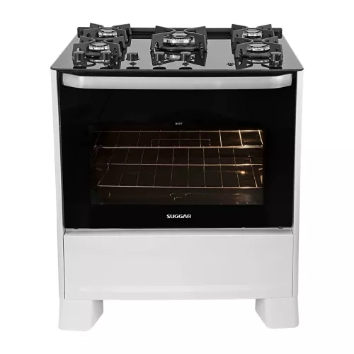 Fogão 5 bocas mesa vidro best cook fgvbg510 branco