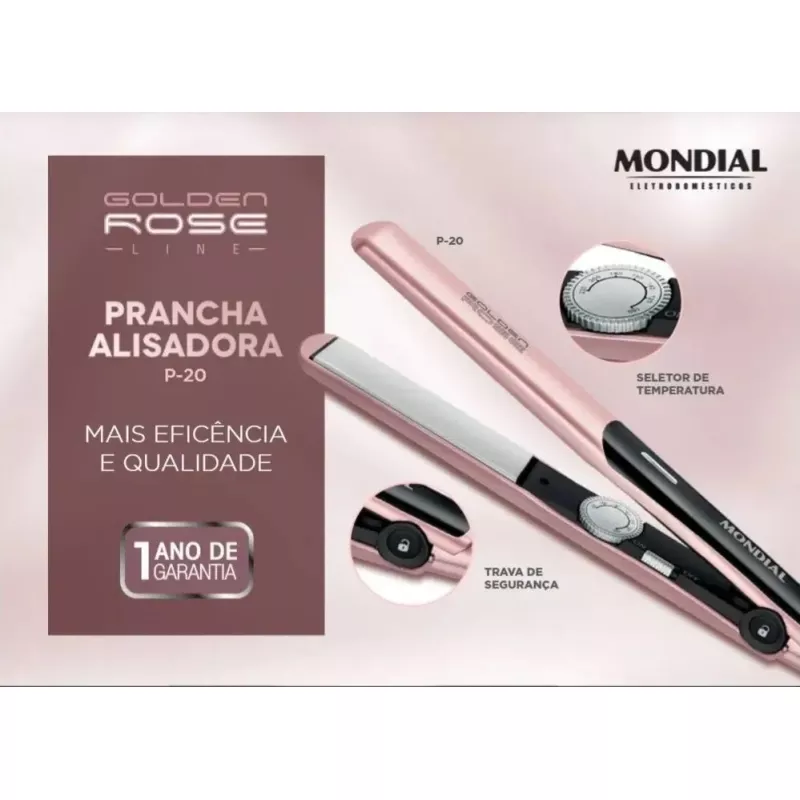 Chapinha Prancha Cabelos 220°c P20 Mondial