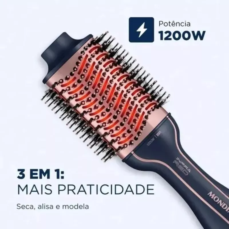 Escova Secadora 1200w Es01 Rose Mondial