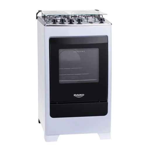 Fogão 4 Bocas Mesa Inox Supreme Branco Dako