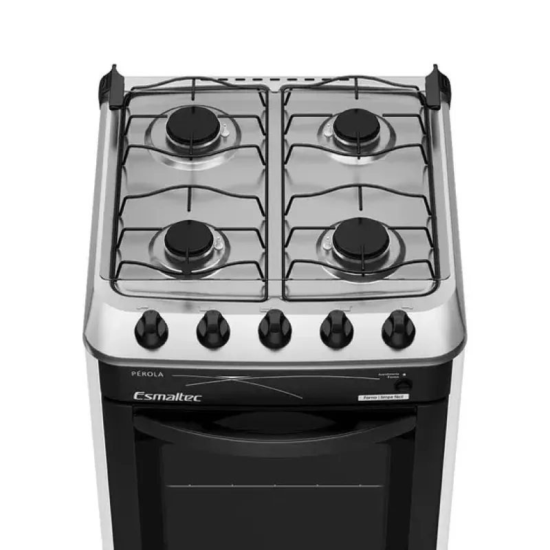 Fogão 4 Bocas Mesa Inox Pérola Branco Esmaltec