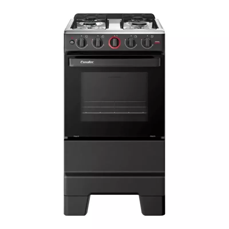 Fogão 4 Bocas Mesa Inox Ideal Super Preto Esmaltec