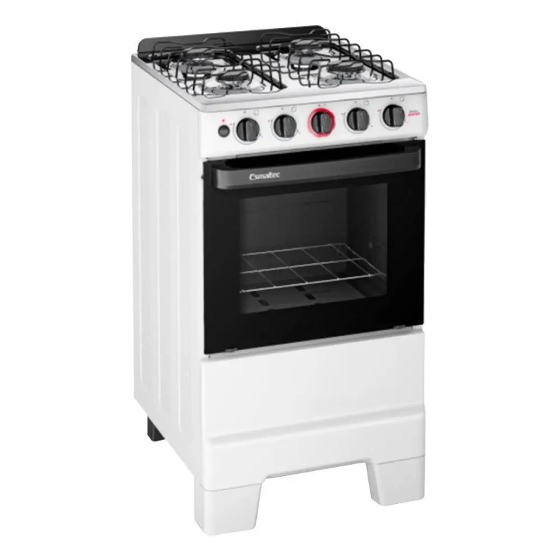 Fogão 4 bocas mesa inox ideal super branco