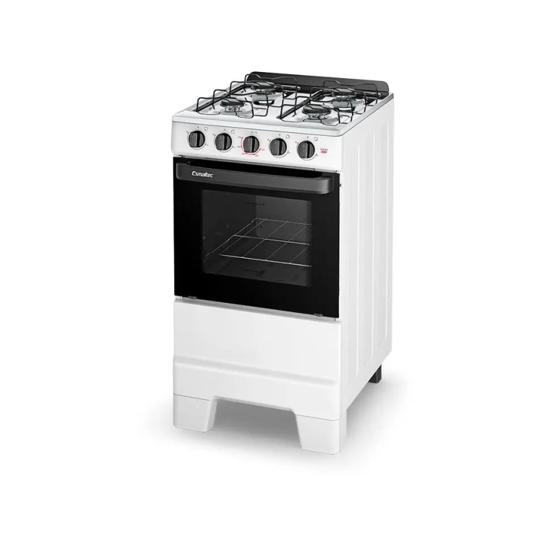 Fogão 4 bocas mesa inox ideal pop branco