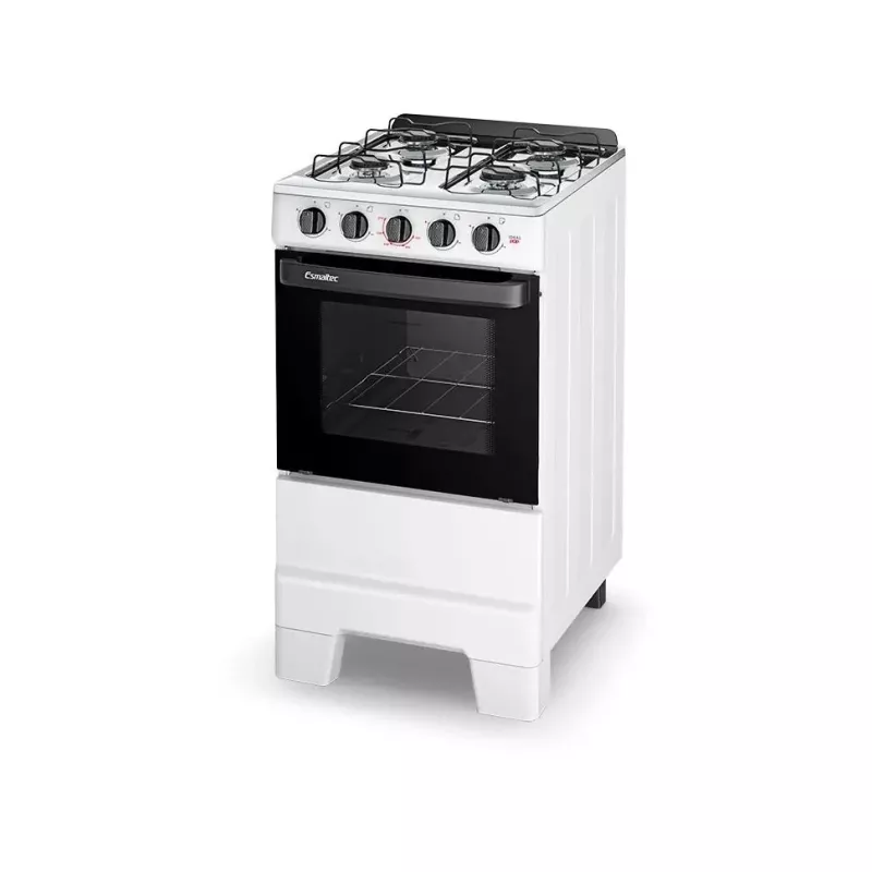 Fogão 4 Bocas Mesa Inox Ideal Pop Branco Esmaltec