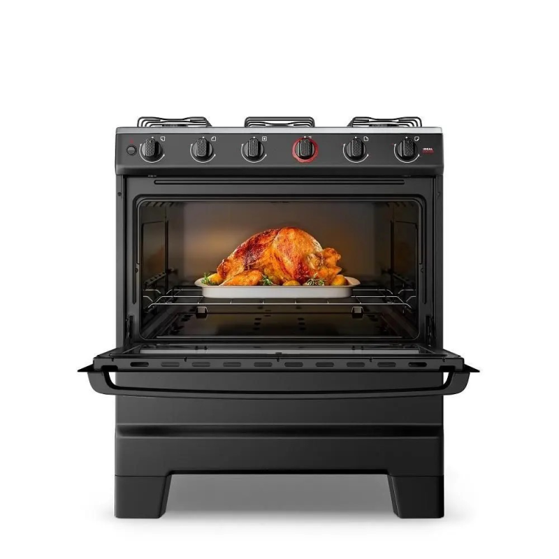 Fogão 5 bocas mesa inox ideal super preto